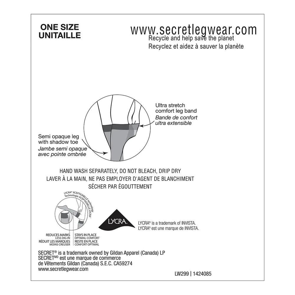 Secret® SiConfortable Bas aux genoux 1pk