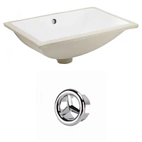 20.75-in. W Rectangle Bathroom Undermount Sink Set In White