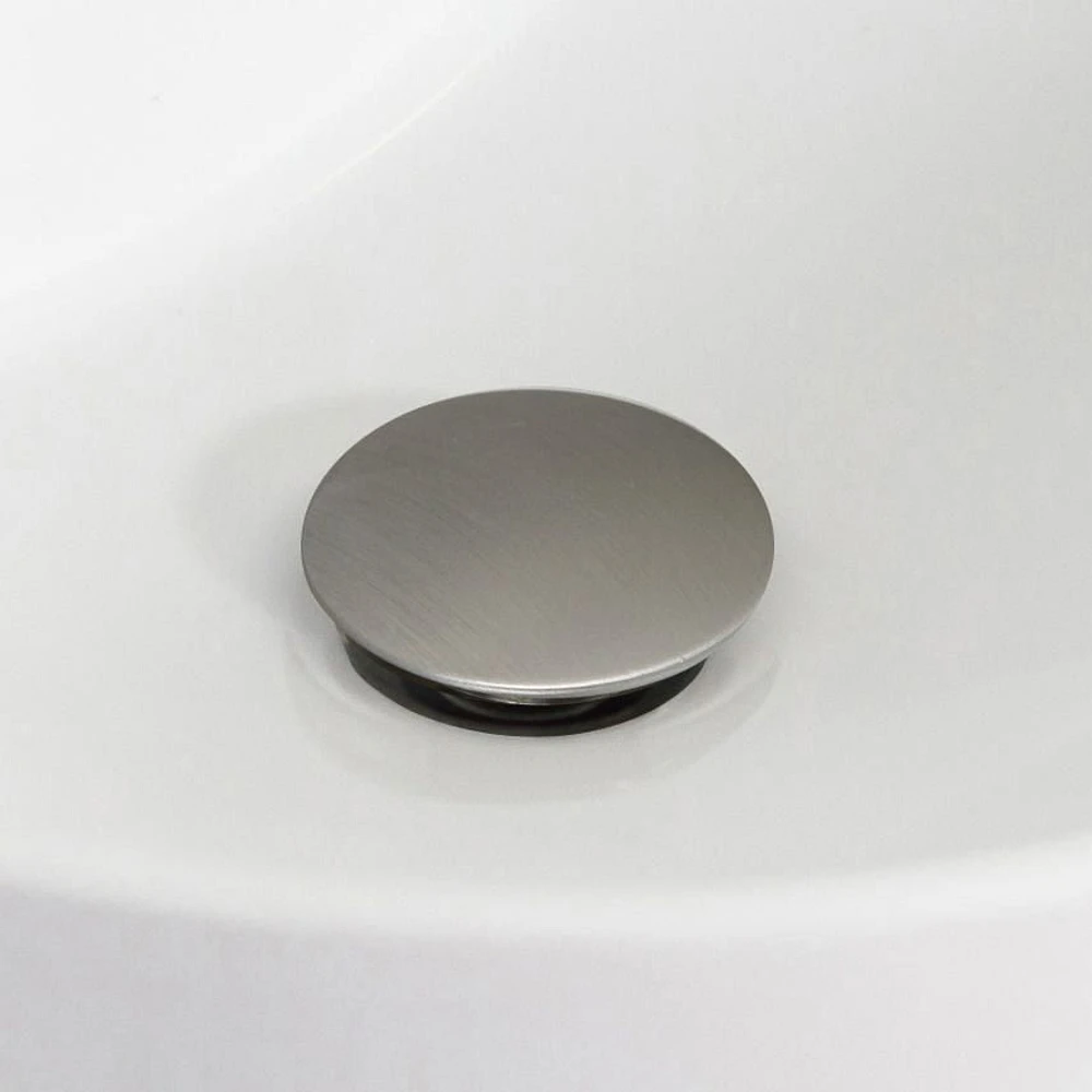 19.5-in. W CUPC Oval Bathroom Undermount Sink Set In White - Brushed Nickel Hardware - Overflow Drain Incl. AI-20384