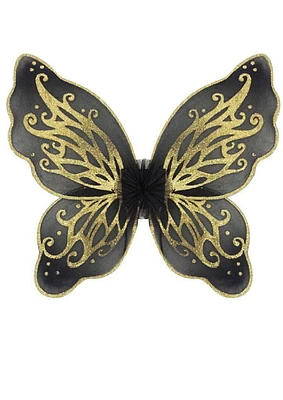 Halloween Adult Black&Gold Wings Dress Up Accessory