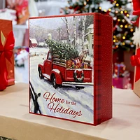 Holiday Time Christmas Jumbo Rectangle Gift Box, Truck, Red, Christmas Jumbo Rectangle Box, Truck