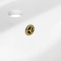 15.25-in. W Round Bathroom Undermount Sink Set In White