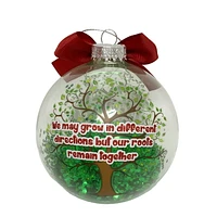 Holiday Time "Family Tree" Collectible Glass Ball Ornament