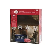 Holiday Time Set of 4 Dual Usage Snowflake Motion Lights