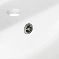 19.5-in. W CUPC Oval Bathroom Undermount Sink Set In Biscuit - Brushed Nickel Hardware AI-20480