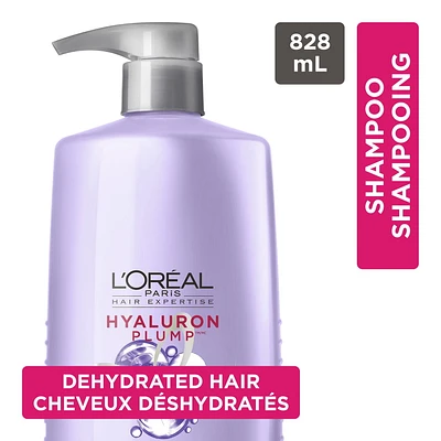 L'Oreal Paris Hair Expertise Hyaluron Plump Shampoo, Rehydrating Shampoo, 828mL