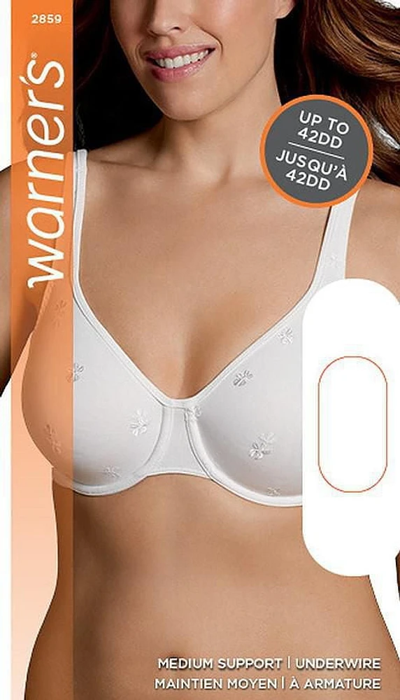 Soutien-gorge Warner's à support moyen avec armature Tailles 34C à 42DD