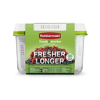 Rubbermaid FreshWorks Produce Saver, Medium and Large Produce Storage Containers, 6-Piece Set, 6-Piece Set