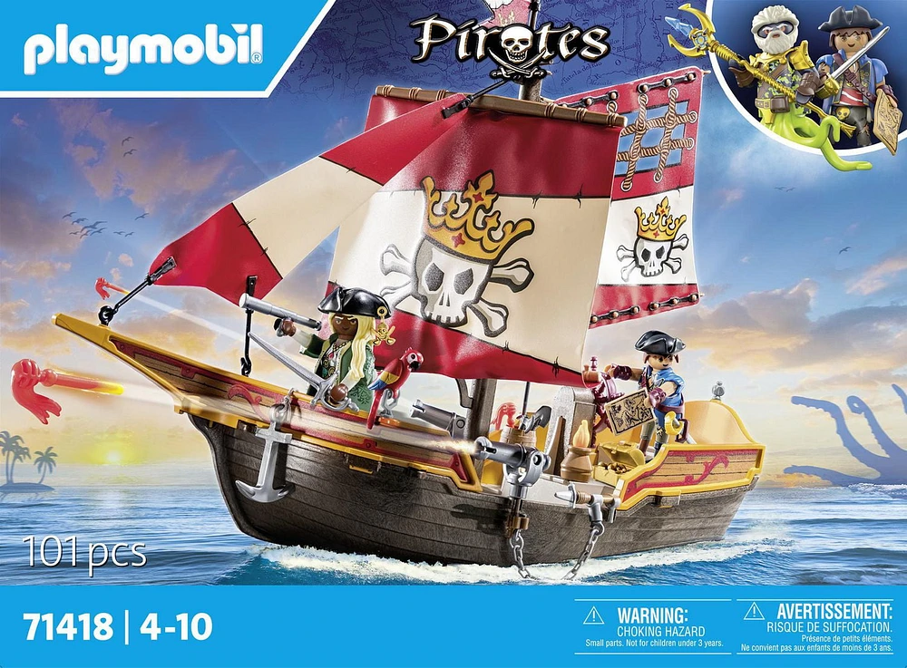 Playmobil Small Pirate Ship, Floating ship with cannons