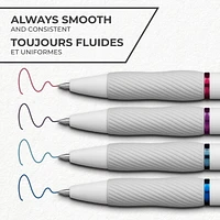 Sharpie S-Gel Pens, Fashion Barrel Gel Pens, Pearl White Body, Medium (0.7mm) Point,  Bold Jewel Colour Assortment, 4 Count, S-Gel