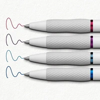 Sharpie S-Gel Pens, Fashion Barrel Gel Pens, Pearl White Body, Medium (0.7mm) Point,  Bold Jewel Colour Assortment, 4 Count, S-Gel
