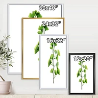 Designart Green Field Plant Foliage FLOAT FRAME WALL ART