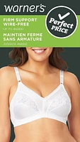 Soutien-gorge Warner’s à fort maintien et sans armature pour femmes Tailles 36C à 44D