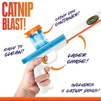 NERF Catnip Blaster with Catnip Discs Cat Toy, Batteries Not Included