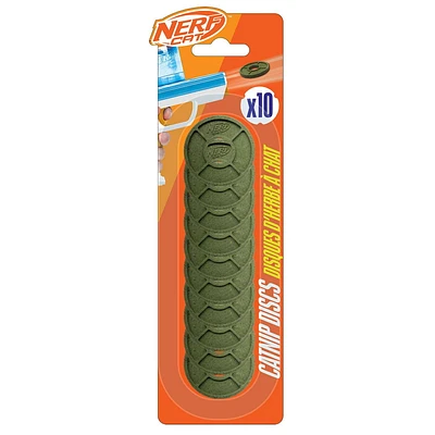 NERF Cat Catnip Disc for Cats, 10 pack, 10pk