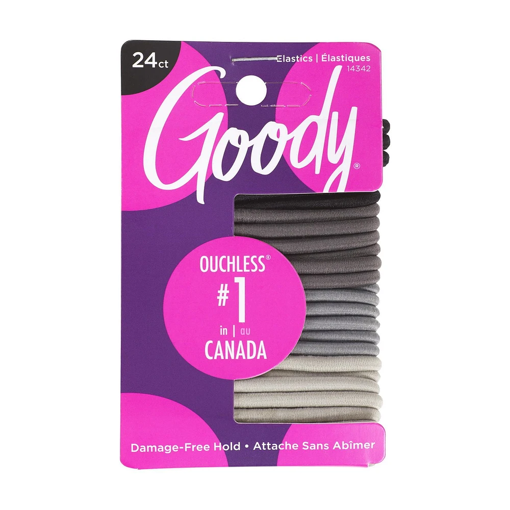 Goody Hair Elastics Ouchless No-Metal - 24Ct, Goody Elastics.