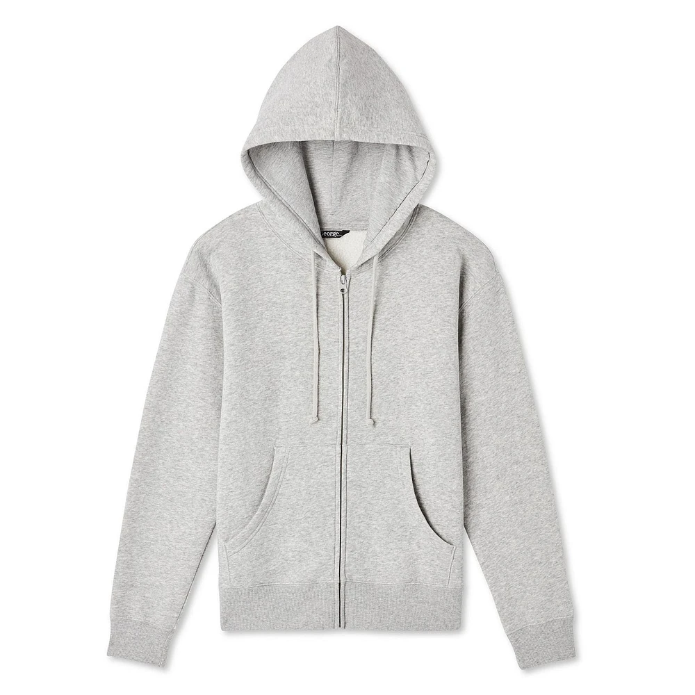 Haut à capuchon de base zippé George pour femmes Tailles TP-TTG