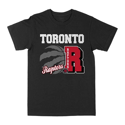 NBA Officially Licensed Toronto Raptors  Vintage Logos Black T-Shirt