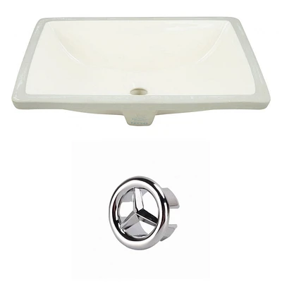 18.25-in. W CUPC Rectangle Bathroom Undermount Sink Set In Biscuit