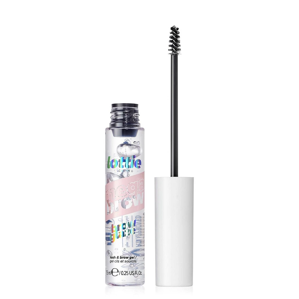 Lottie London - MegaBrow - Brow Glaze - Lash & Brow Gel - Clear (7.5ml), MegaBrow Brow Glaze.