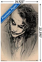 DC Comics Movie - The Dark Knight Joker Sketch Wall Poster, 14.725" x 22.375" Framed