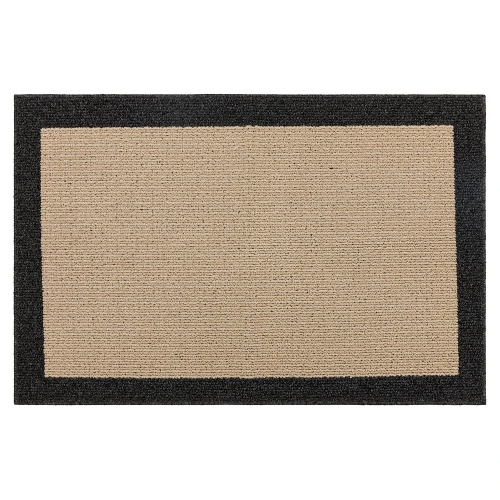 Hometrends Borderwell Polyester Accent Rug, Grey, 30" x 45"