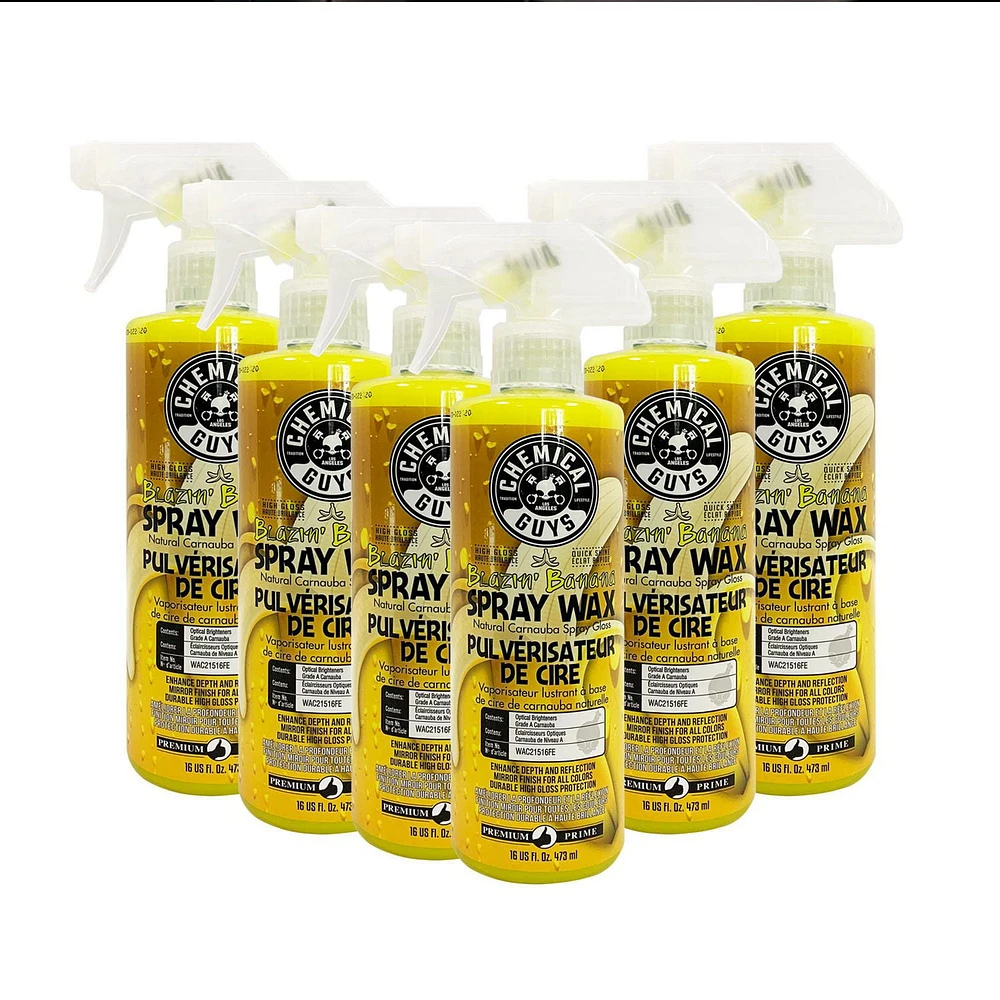 Chemical Guys BLAZIN' BANANA NATURAL CARNAUBA SPRAY WAX<br>6 pack