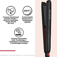 Revlon SmoothStay RVST2211F Fer plat de 2,5 cm infuse d’huile de coco