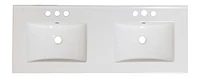 59-in. W 3H4-in. Ceramic Top Set In White Color - Overflow Drain Incl. AI-24742