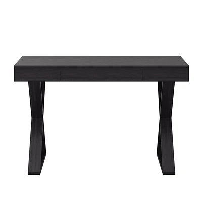 CorLiving Folio Rich Brown Cross Leg Farmhouse Desk