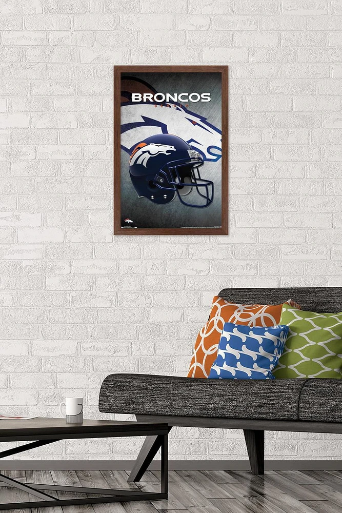 NFL Denver Broncos - Helmet 16 Wall Poster, 22.375" x 34"