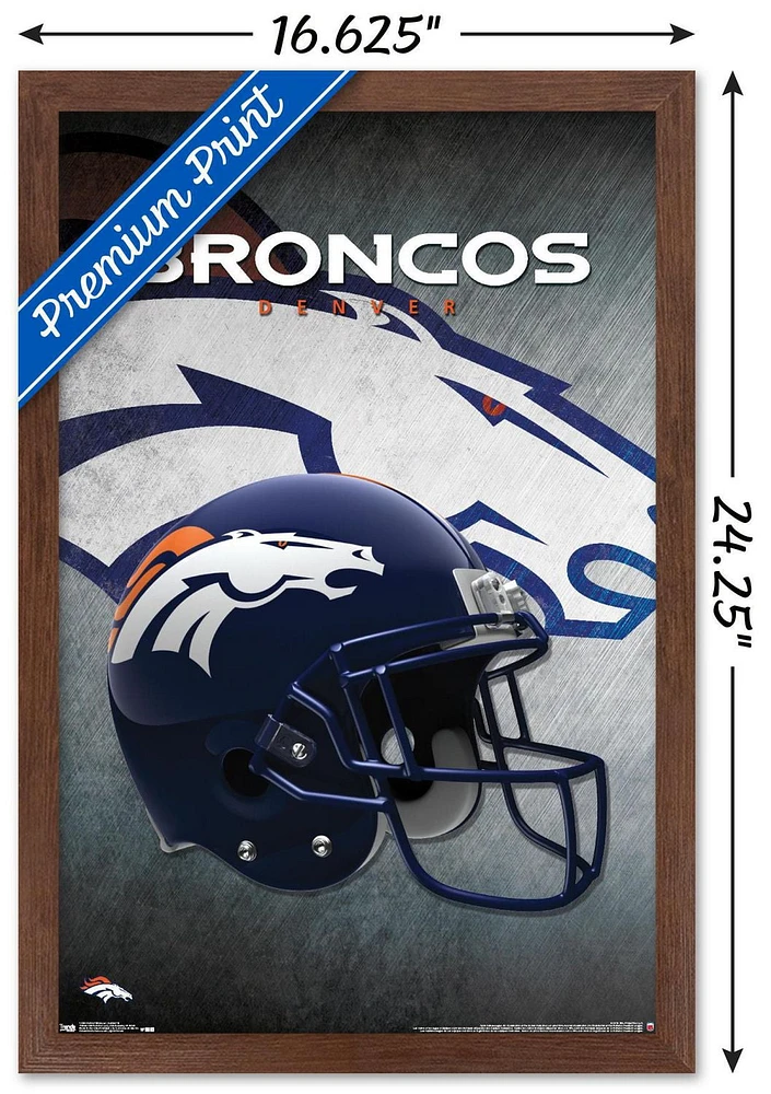 NFL Denver Broncos - Helmet 16 Wall Poster, 22.375" x 34"