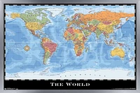 Map - World Wall Poster, 22.375" x 34"