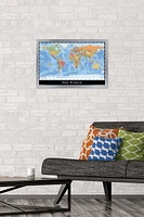 Map - World Wall Poster, 22.375" x 34"