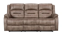 K-Living Larissa Recliner Sofa in Caramel Brown Palomino Fabric