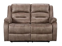 K-Living Larissa Recliner 3PCS Sofa Set in Caramel Brown Palomino Fabric