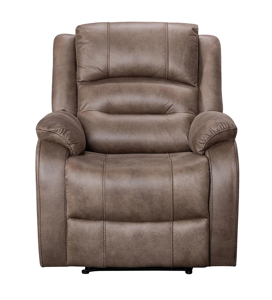 K-Living Larissa Recliner 3PCS Sofa Set in Caramel Brown Palomino Fabric