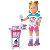 My Life As 52-Piece Cotton Candy and Popcorn Machine for 18-Inch Dolls, For children aged 5 and up