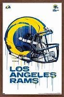 NFL Los Angeles Rams - Drip Helmet 20 Wall Poster