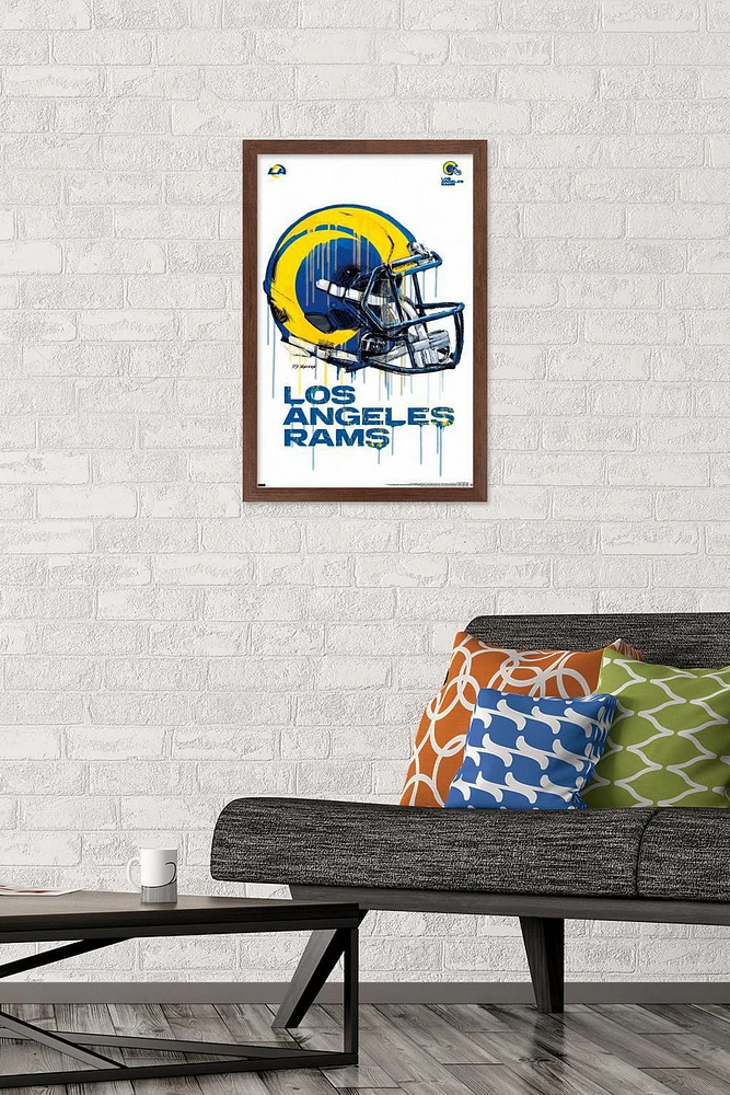 NFL Los Angeles Rams - Drip Helmet 20 Wall Poster