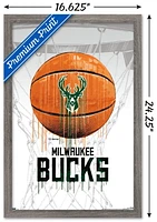 NBA Milwaukee Bucks - Drip Ball 20 Wall Poster