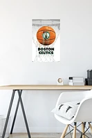 NBA Boston Celtics - Drip Ball 20 Wall Poster, 22.375" x 34" Framed