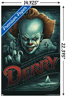 IT - Pennywise Derry Wall Poster, 14.725" x 22.375" Framed