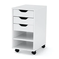 MAINSTAYS PERKINS ROLLING FILE CABINET, WHITE