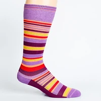 Dr. Johnny's Stripe Purple + Orange Cotton Compression Socks