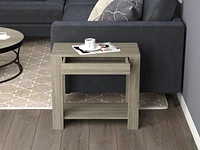 Safdie & Co. Accent Table Dark Taupe With Drawer