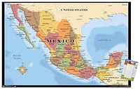 Map - Mexico Wall Poster, 22.375" x 34" Framed