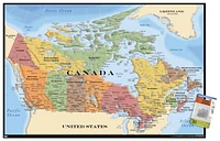 Map - Canada Wall Poster, 22.375" x 34" Framed