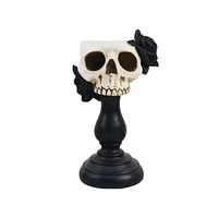 Skull with black Rose