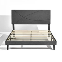 Homy Casa Set of 1 Kids' Bed with Upholstered Headboard and Wooden Slat Support for Bedroom